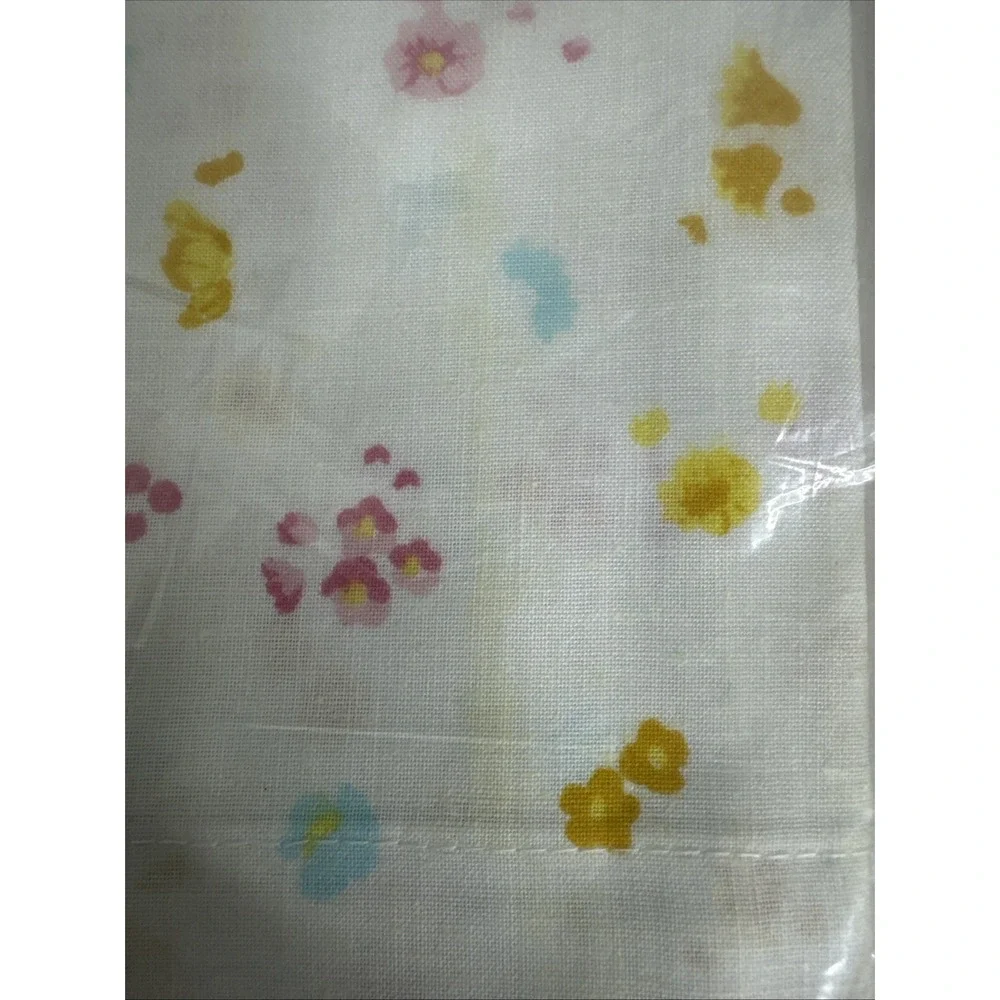 Vintage Royale Standard Pillow Cases Floral Dark Yellow Blue Pink Made In USA
